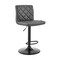 Armen Living Duval Adjustable Gray Faux Leather Swivel Bar Stool LCDUBABLGR - alternate 1